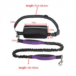 Hands Free Dogs Leash with Waist Bag Pet Supplies for Jogging Training Hiking violet Hands Free Dogs Leash with Waist Bag Pet Supplies for Jogging Training Hiking violet