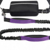 Hands Free Dogs Leash with Waist Bag Pet Supplies for Jogging Training Hiking violet
