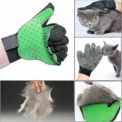 Pet Grooming Gloves - Soft Dusting Brush Gloves - Effective Pet Hair Remova