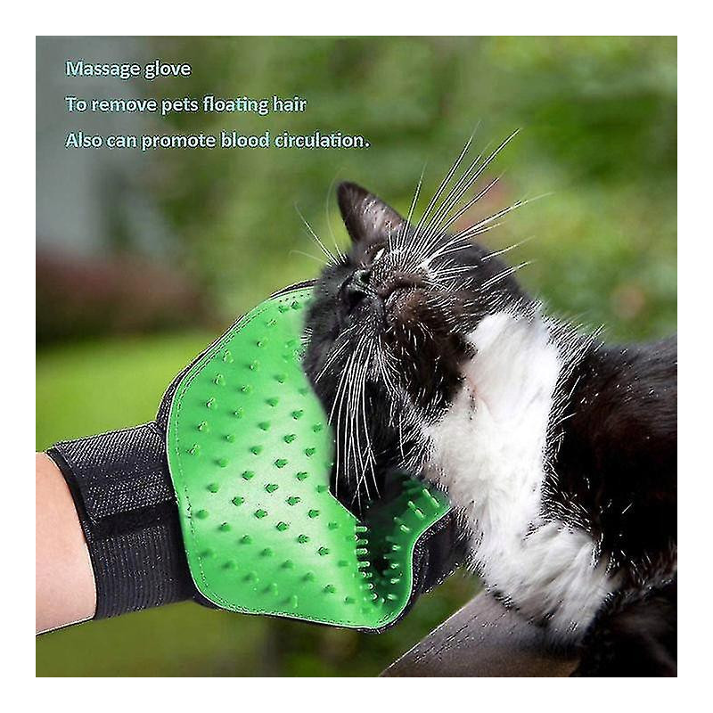 Pet Grooming Gloves - Soft Dusting Brush Gloves - Effective Pet Hair Remova