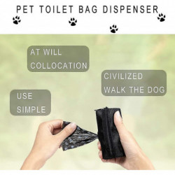 2pcs Poop Bag Dispenser, Dog Poop Bag, Dog Waste Catcher Dogs, Black Gift 2pcs Poop Bag Dispenser, Dog Poop Bag, Dog Waste Catcher Dogs, Black Gift