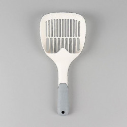 Haute qualité Cat Litter Scoop Pvc Plastique Pet Poo Pelle Pratique Animaux Caca Casser la maison (1pcs, beige)