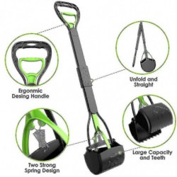 Long Handle Portable Pet Pooper Scooper