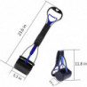 Pelle à crottes de chien de compagnie, longue poignée pliable ramasse les excréments de chien de taille moyenne, [...]