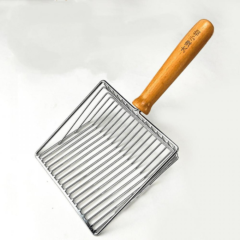 Metal cat litter shovel large iron long handle cat shovel artifact shovel feces officer cat feces shovel pet supplies