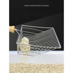 Metal cat litter shovel large iron long handle cat shovel artifact shovel feces officer cat feces shovel pet supplies