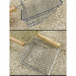 Metal cat litter shovel large iron long handle cat shovel artifact shovel feces officer cat feces shovel pet supplies