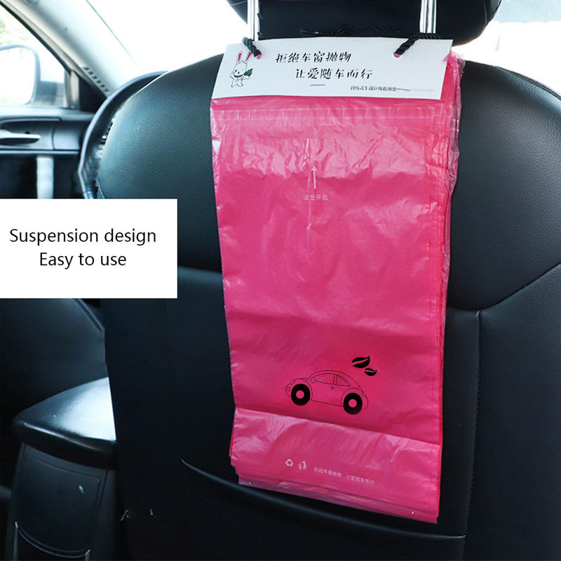 A Set Car Trash Bags Easy Stick-on Disposable Garbage Rubbish Cleaning Bags