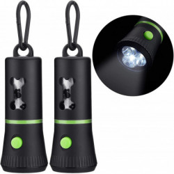 2 Set Waste Bags Holder Dispenser Include 2 Pieces Led Flashlight Waste Dispenser And 2 Rolls Of Leak-proof Dog [...]