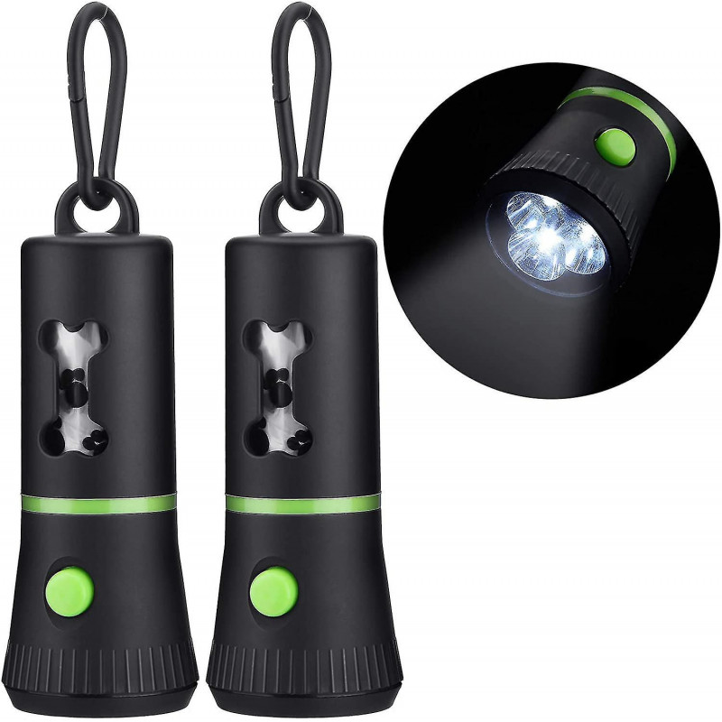 2 Set Waste Bags Holder Dispenser Include 2 Pieces Led Flashlight Waste Dispenser And 2 Rolls Of Leak-proof Dog [...]