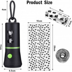 2 Set Waste Bags Holder Dispenser Include 2 Pieces Led Flashlight Waste Dispenser And 2 Rolls Of Leak-proof Dog [...]