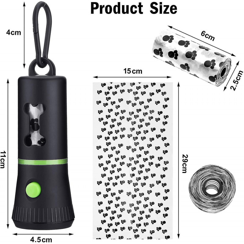 2 Set Waste Bags Holder Dispenser Include 2 Pieces Led Flashlight Waste Dispenser And 2 Rolls Of Leak-proof Dog [...]