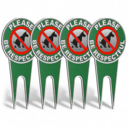 4 pièces Pas de signes de chien de caca S’il vous plaît soyez respectueux Pas de chien caca Panneaux de pelouse [...]
