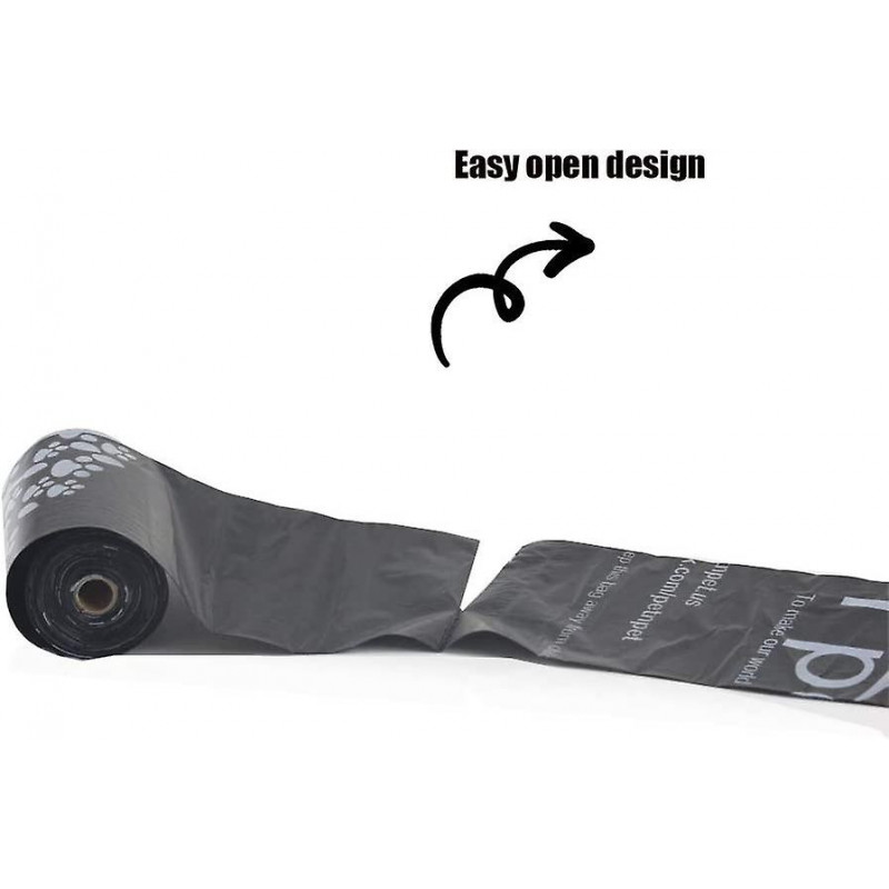 Poop Bags Earth-friendly 1080 Counts 60 Rolls Large Unscented Dog Waste Bags Doggie Bags Black Refills