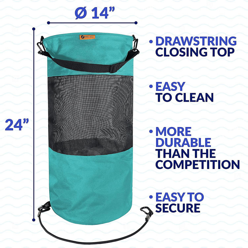 Sac poubelle de bateau Sac poubelle mesh portable Sac poubelle extérieur étanche Pour votre bateau