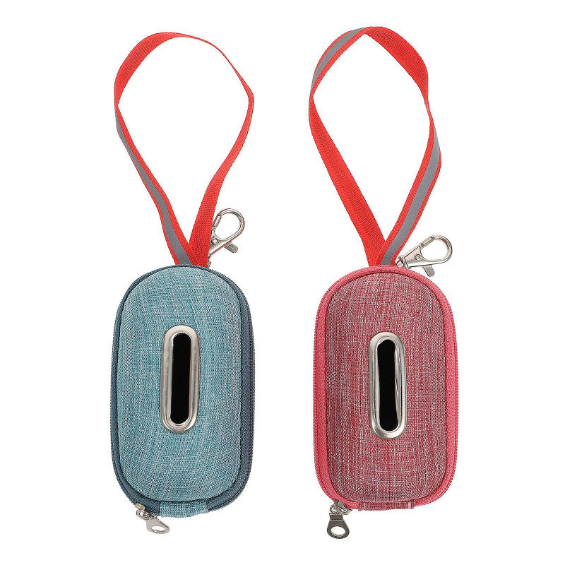 2 PCS Smell Proof Container Doggie Poop Bags Distributor Pet Poop Bag Dispenser Portable Dog Trash Bag