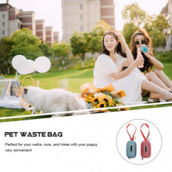 2 PCS Smell Proof Container Doggie Poop Bags Distributor Pet Poop Bag Dispenser Portable Dog Trash Bag