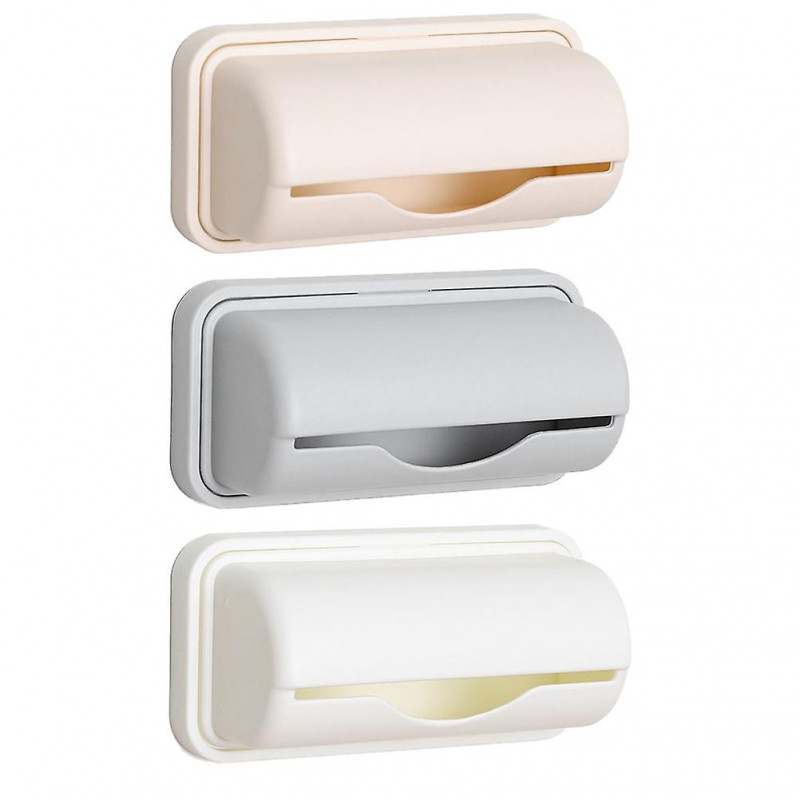 3 Pcs Organizer Box Punch Free Trash Bags Holder Plastic Bag Storage Holder Wall Trash Bag Boxes Trash Bag Dispenser