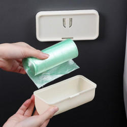 3 Pcs Organizer Box Punch Free Trash Bags Holder Plastic Bag Storage Holder Wall Trash Bag Boxes Trash Bag Dispenser