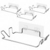 4 Sets of Stainless Steel Trash Bag Holders with Stickers for Kitchen and Bathroom