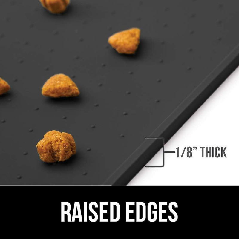 Silicone Pet Feeding Mat - Waterproof, Raised Edges, Prevent Spills - Easy Clean Tray