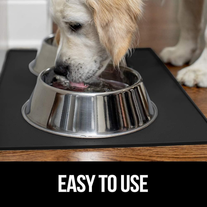 Silicone Pet Feeding Mat - Waterproof, Raised Edges, Prevent Spills - Easy Clean Tray