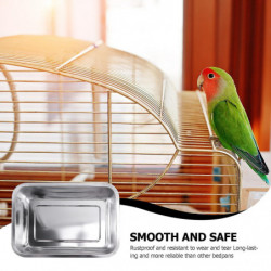 1Pc Stainless Steel Pet Waste Dog Birds Urinary Tray Cage Accessory Silver