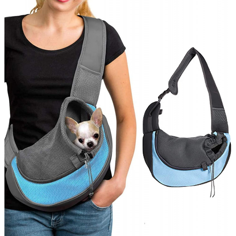 Dog Messenger Bag, Pet Carrier Bag, Breathable Mesh Shoulder Bag For Small Pets, Hands-free Cat Dog