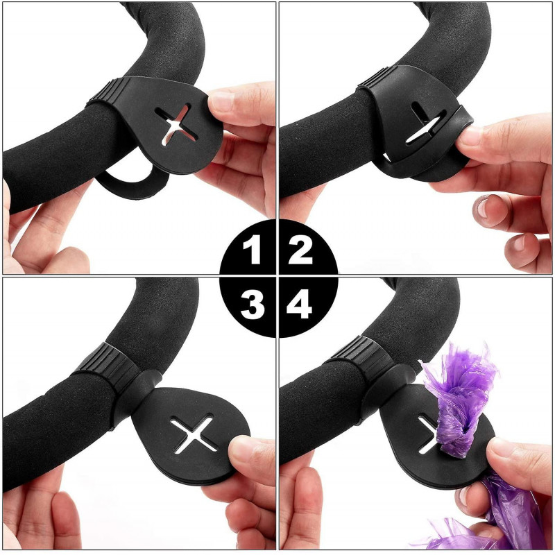 4 pièces Porte-sac à crottes pour chien en laisse Porte-sac à déchets pratique et facile Porte-sac pour chiens