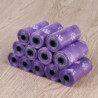 12 Rolls Plastic Dog Poop Bags Leak-Proof Garbage Bag Pet Waste Bag (Purple)