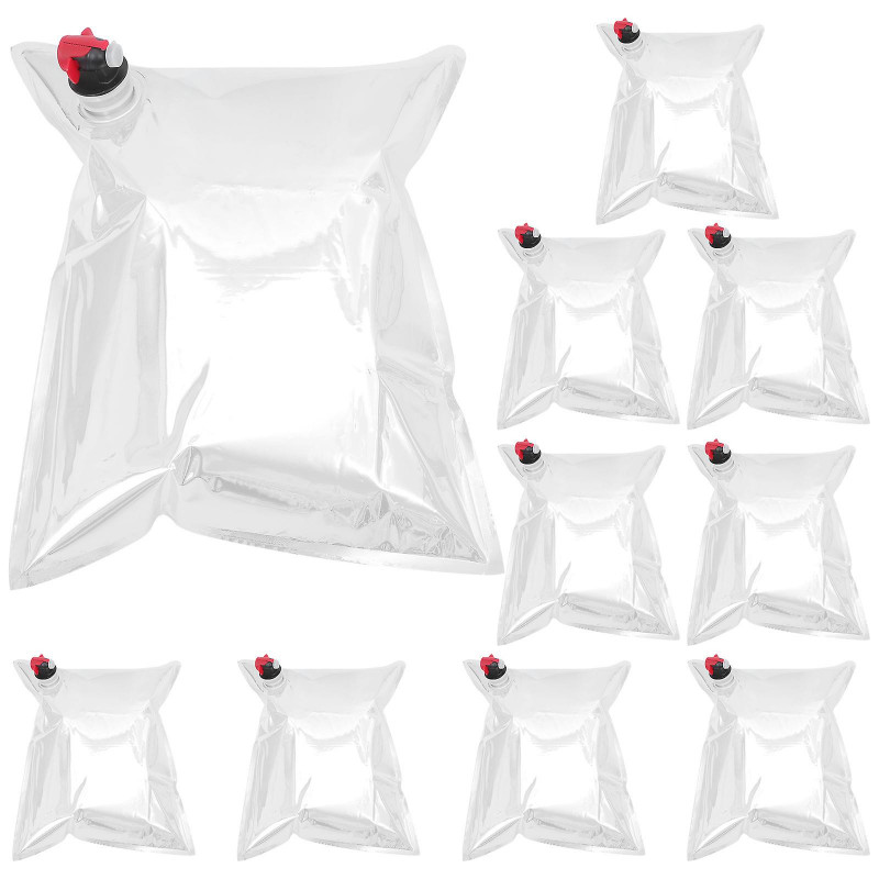 10pcs Wine Purse Refill Bags Refill Bladders Reusable Refillable Beverages Storage Pouch with Spout