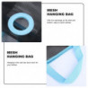 Hanging Folding Mesh Garbage Bag Organizer Trash Bags Holder Recycling Containers Storage for Kitchen - Size L(Blue)