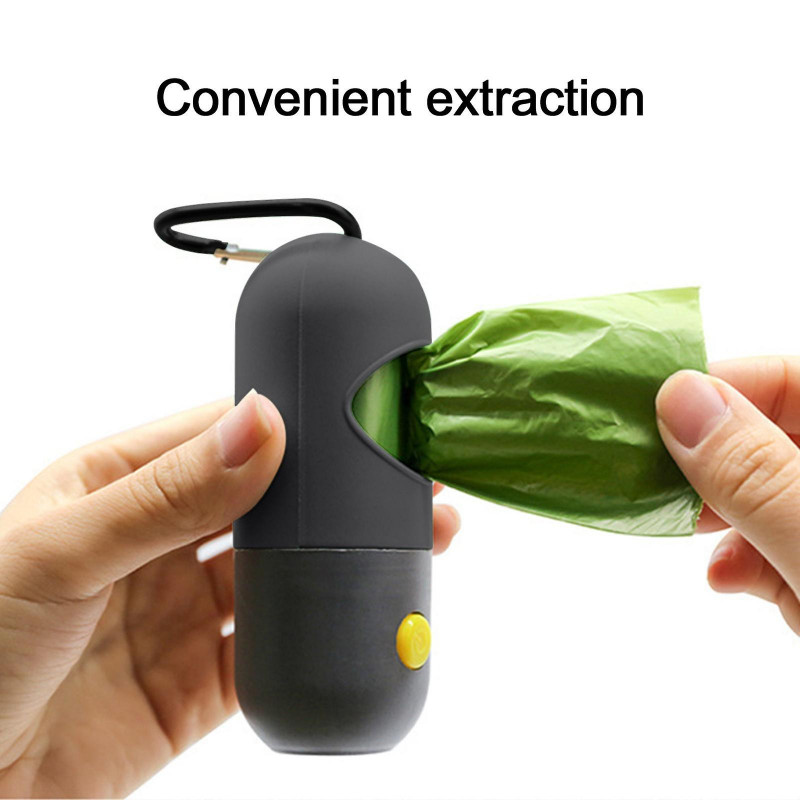 LED Lighting Can Go Out Portable Garbage Bag Dispenser Go Out Pet Pickup Toilet Cleaning Supplies