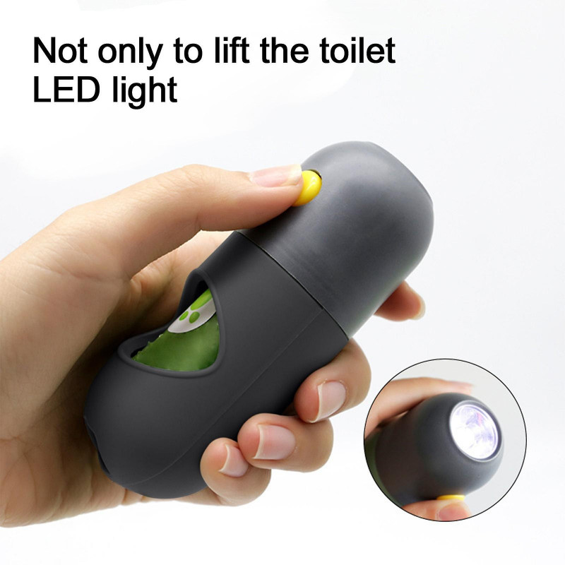LED Lighting Can Go Out Portable Garbage Bag Dispenser Go Out Pet Pickup Toilet Cleaning Supplies