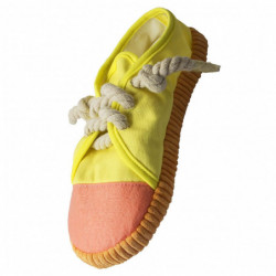 Pet Shoes for Dogs and Cats Durable Teething Chewer Cleaning Toy Supplies Yellow Pet Shoes for Dogs and Cats Durable Teething Chewer Cleaning Toy Supplies Yellow