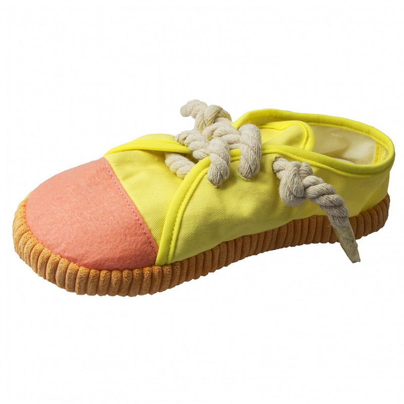 Pet Shoes for Dogs and Cats Durable Teething Chewer Cleaning Toy Supplies Yellow Pet Shoes for Dogs and Cats Durable Teething Chewer Cleaning Toy Supplies Yellow