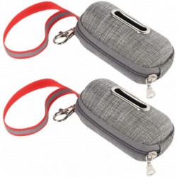 2 Pack Pet Waste Bag Distributeur De sac à crottes pour chiens Porte-sacs avec fermeture à glissière Portable Dog [...]