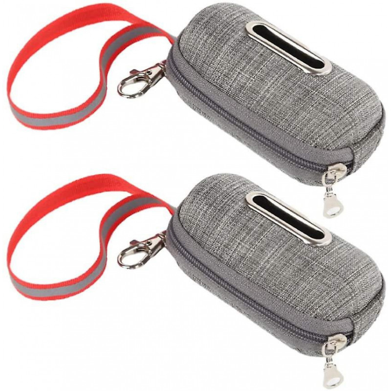 2 Pack Pet Waste Bag Distributeur De sac à crottes pour chiens Porte-sacs avec fermeture à glissière Portable Dog [...]