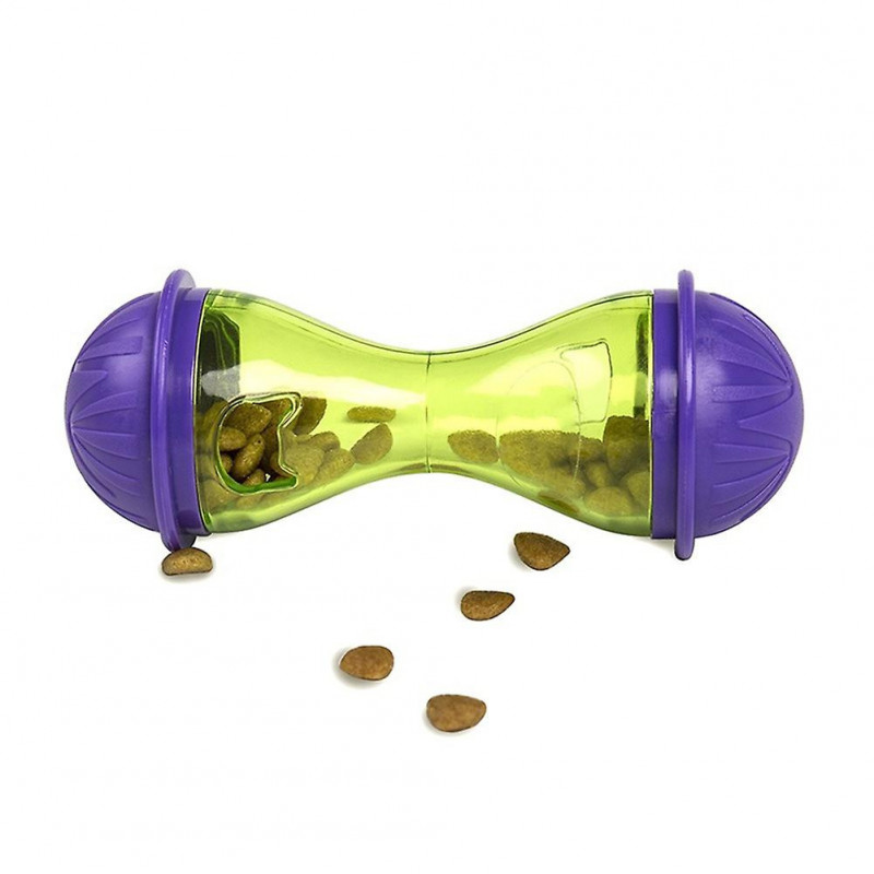 Pet Dog Puppy Cat Bone Shape Treat Holder Food Storage Dispenser Chew Play Toy