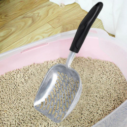Cat Litter Shovel Ergonomic Handle Multi-holes Effective Cat Waste Removal with Hanging Hole