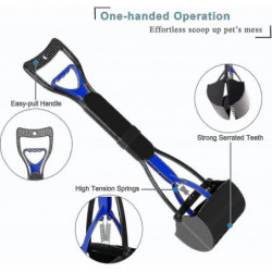 Pet Pooper Scooper For Dogs, Long Handle Dog Pooper Scooper, Durable Spring And Premium Materialseas