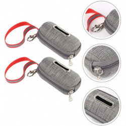 2 Pack Pet Waste Bag Distributeur De sac à crottes pour chiens Porte-sacs avec fermeture à glissière Portable Dog [...]