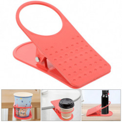 Plastic Clip On Table Cup Holder Clip Clamp (Random Color) Plastic Clip On Table Cup Holder Clip Clamp (Random Color)
