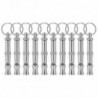 10Pcs adjustable dog whistle trainer sound waves stainless steel pet training supplies