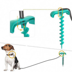 Attaches Pour Laisse De Chien Avec Jouet À Mâcher De Balle De Chien Ancrage Au Sol En Acier Inoxydable Avec Laisse [...]