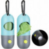 2 Pieces Dog Poop Waste Bag Holder Dispenser With Led Flashlight