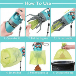 Portable Dog Poop , Convenient Pet Waste Cleaner For Dog Walkers, Comes With 1 Roll Of Trash Bags Portable Dog Poop , Convenient Pet Waste Cleaner For Dog Walkers, Comes With 1 Roll Of Trash Bags