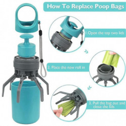 Portable Dog Poop , Convenient Pet Waste Cleaner For Dog Walkers, Comes With 1 Roll Of Trash Bags Portable Dog Poop , Convenient Pet Waste Cleaner For Dog Walkers, Comes With 1 Roll Of Trash Bags