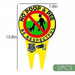 2pcs No Poop Dog Signs pour Yard Garden 2pcs No Poop Dog Signs pour Yard Garden