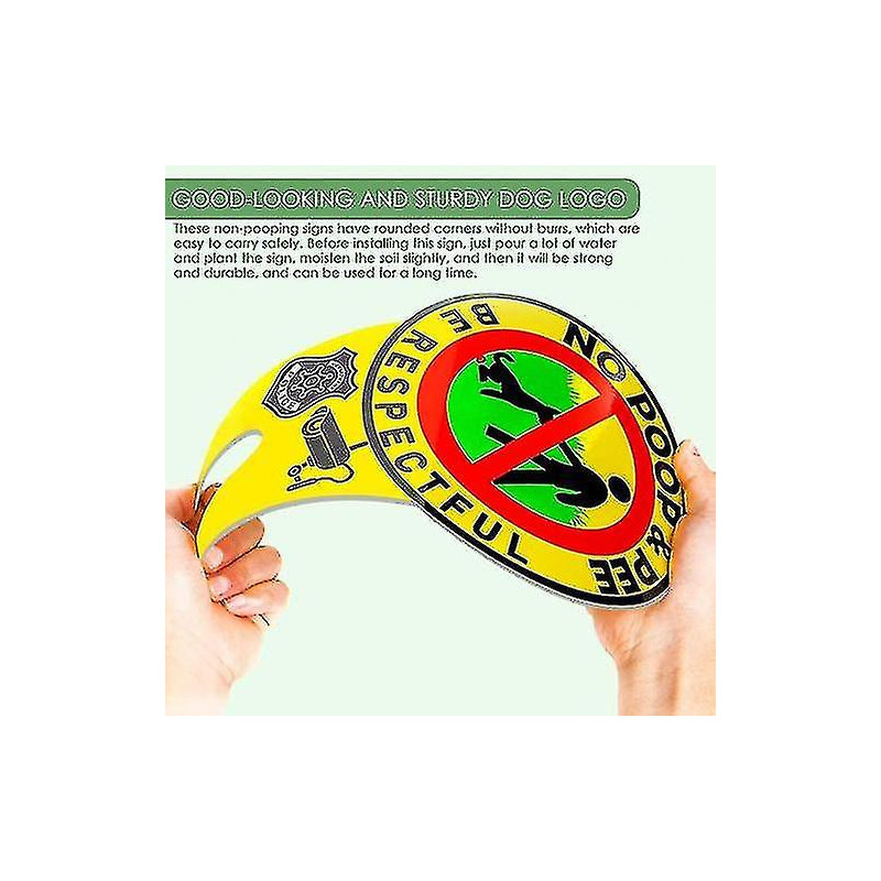 2pcs No Poop Dog Signs pour Yard Garden